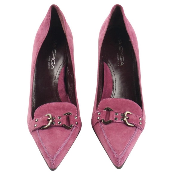 Via Spiga Suede Women’s 9.5 Elegant Pink Suede Heels - Picture 6 of 10